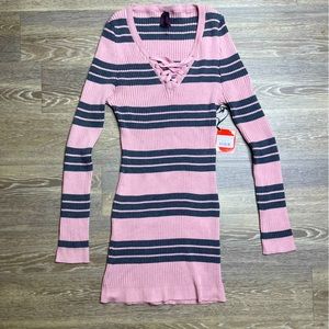 Yoki sport sweater dress NWT pink and gray size 3xl